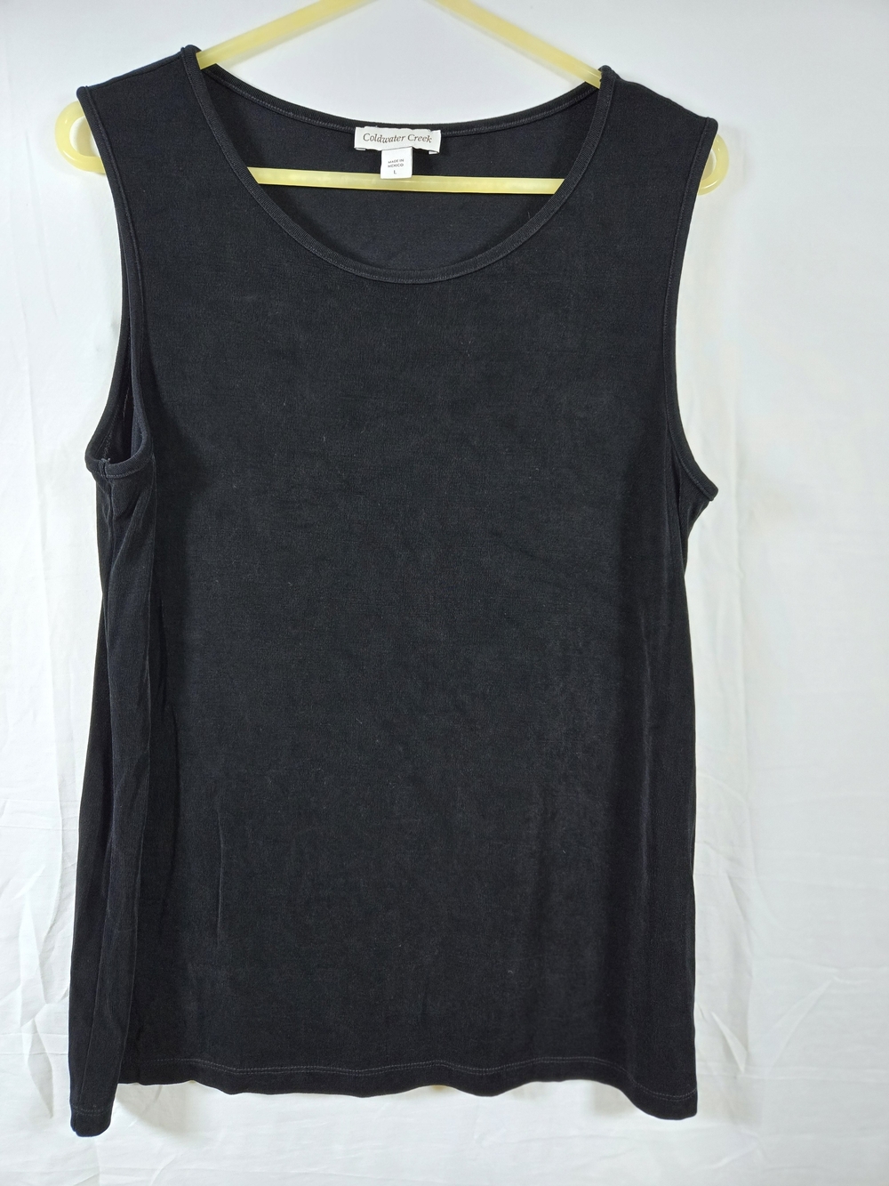 Coldwater Creek Black Sleeveless Scoop Neck Tank